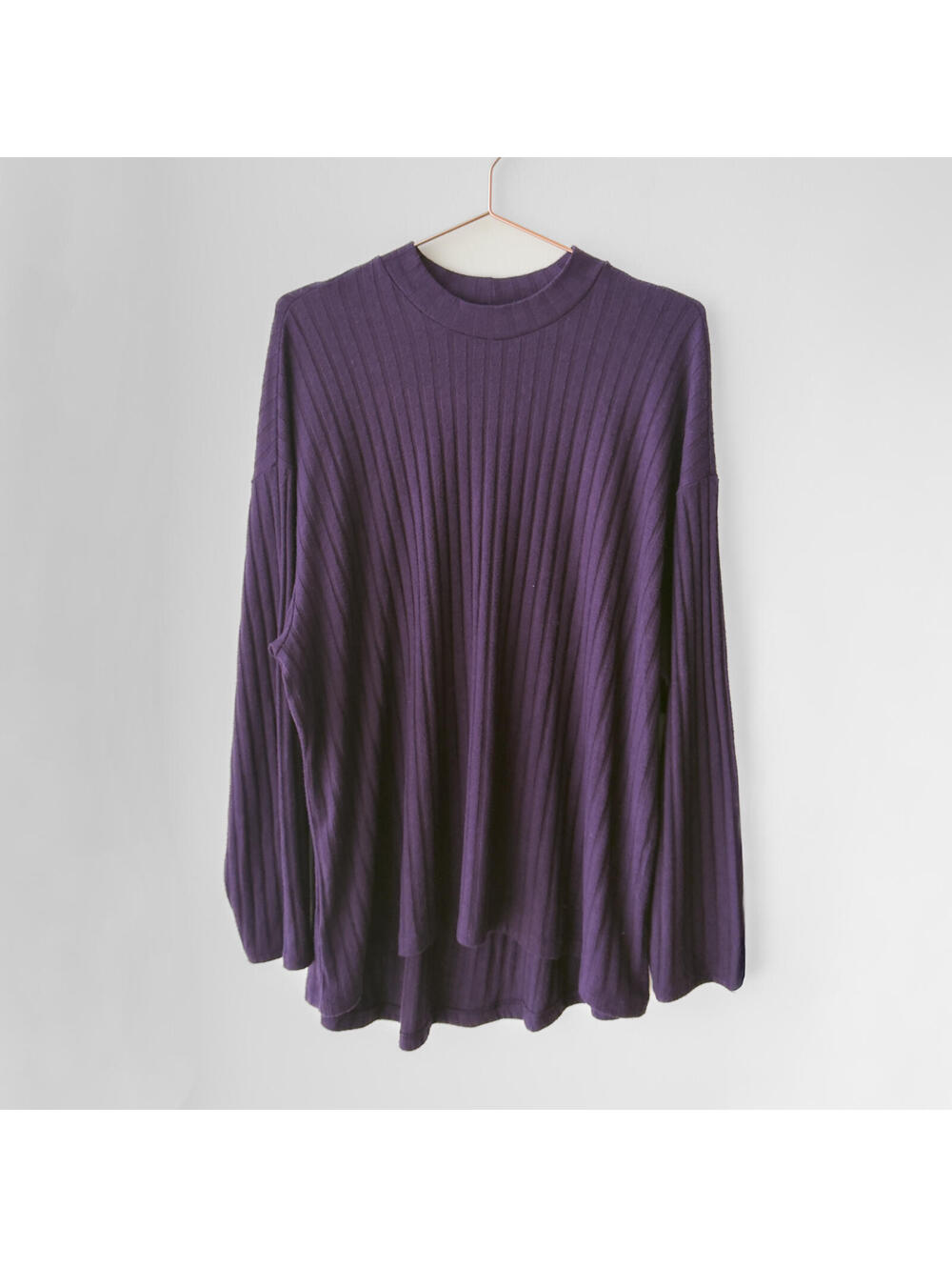 Old Navy Purple Ribbed Mock Neck Long Sleeve Top Size‎ XL
